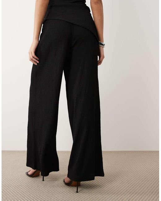 Gina Tricot Blue Co-ord Textured Wide Trousers