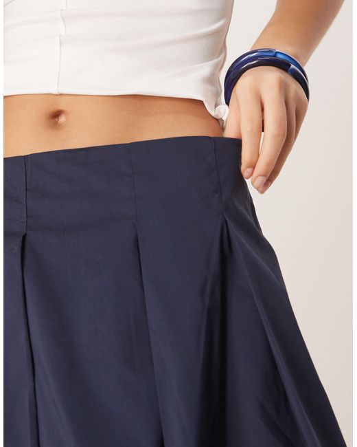Jdy Blue Bubble Hem Mini Skirt