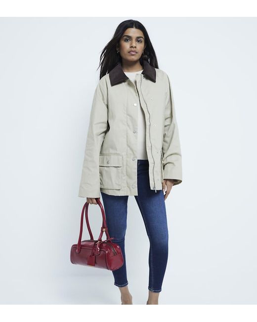 River Island Blue Mid Rise Molly Skinny Jeans