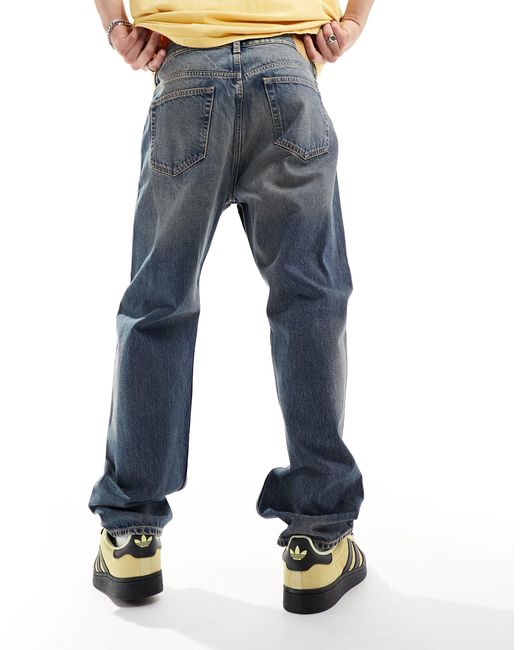 Weekday White Space Relaxed Fit Straight Leg Jeans for men