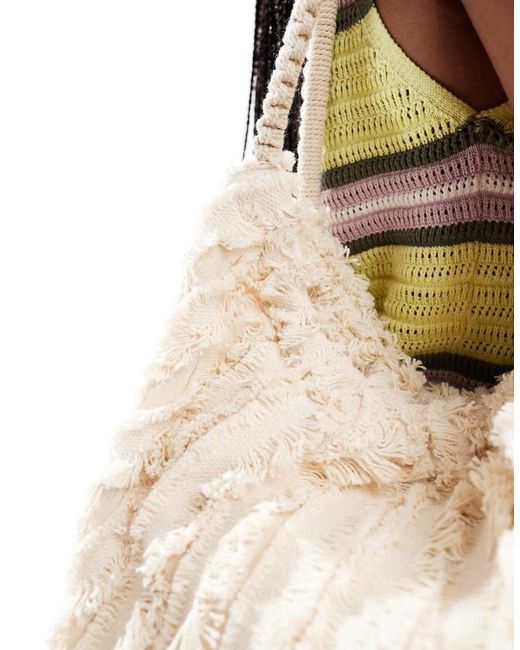Borsa Da Spalla Testurizzata Bianca di Pull&Bear in White