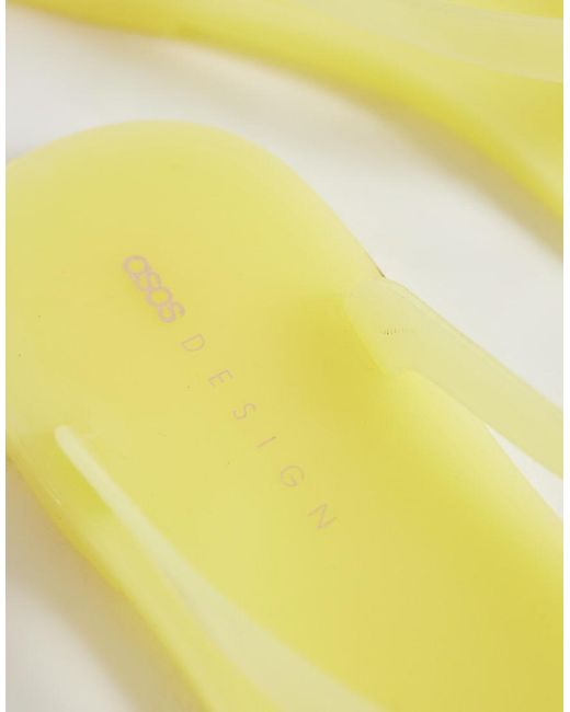 ASOS Yellow Foxton Jelly Flip Flops