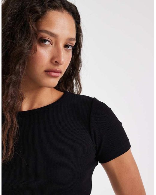 JJXX Blue Florie Ribbed Cropped Baby T-shirt Two Pack
