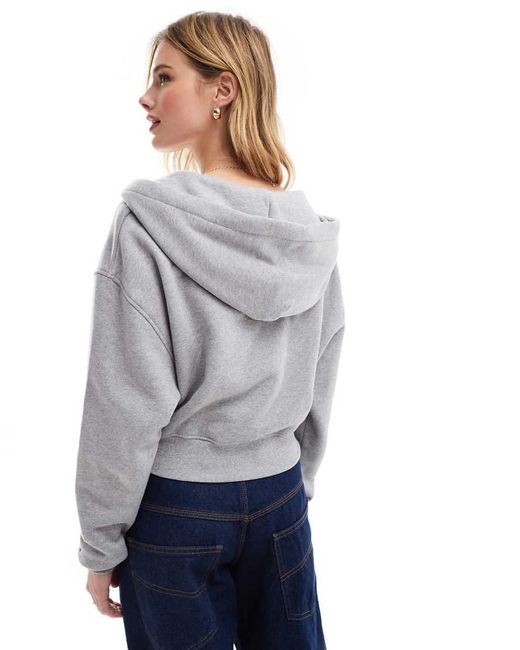 Tommy Hilfiger Hoodie Met Ritssluiting En Varsity-Logopatch in het Gray