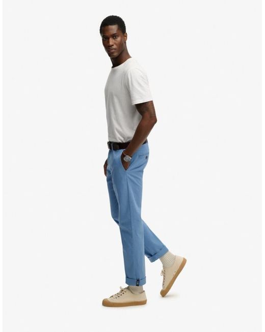 Superdry Blue Premium Regular Chinos for men