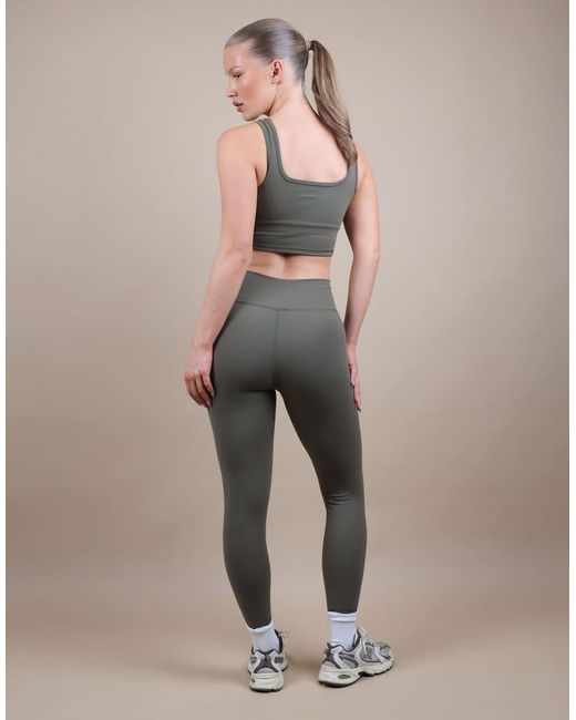 SIMMI Gray Square Neck Cropped Tank Top
