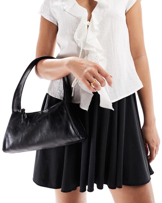 Pull&Bear Black – strukturierte schultertasche