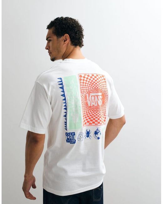 Vans White Artifacts Backprint T-Shirt for men