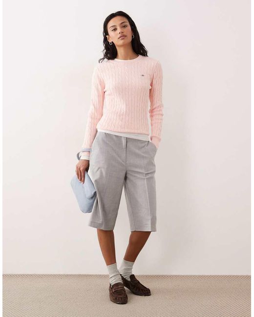 Gant Pink Cable Knit Sweater