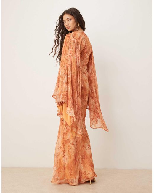 ASOS Orange – maxi-wickelkleid