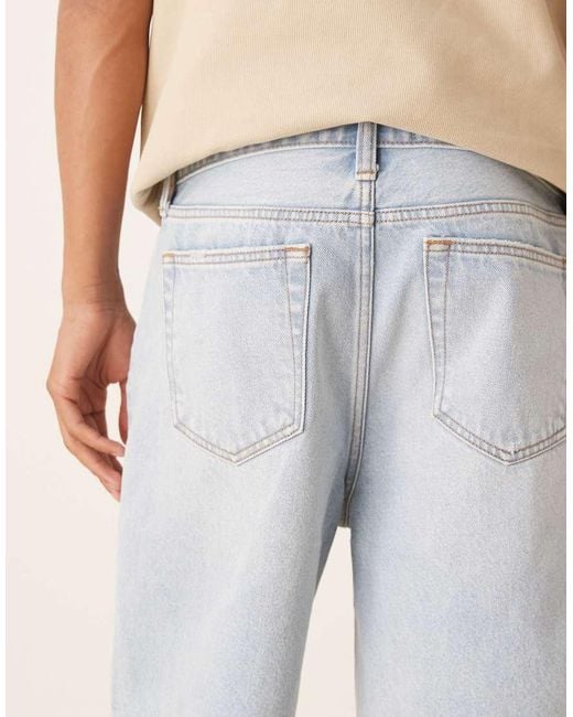 Abercrombie & Fitch Natural baggy Denim Shorts for men