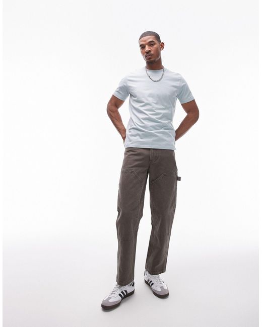 T-shirt classique - clair Topman pour homme en coloris Gray