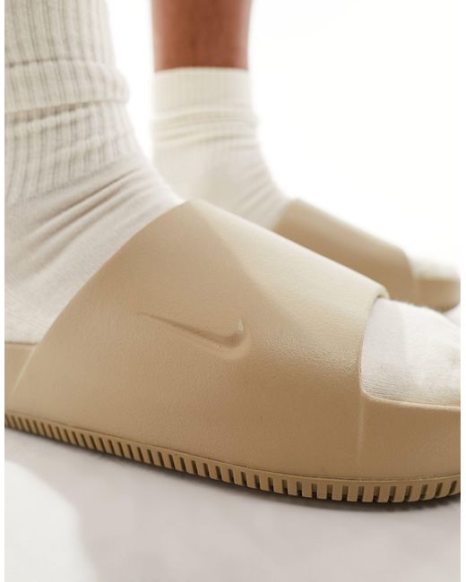 Calm - sliders kaki di Nike in White da Uomo