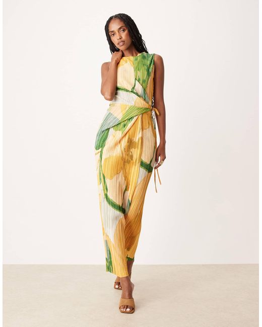 ASOS Metallic – plissiertes, ärmelloses maxikleid