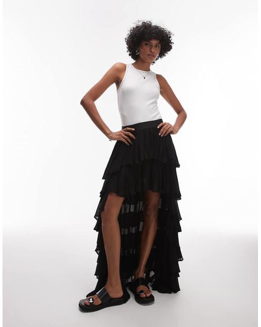 AllSaints Black Cavarly Maxi Skirt