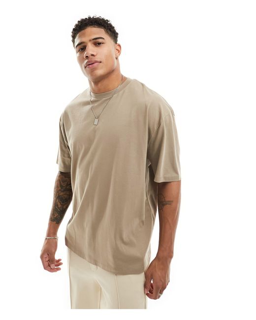 ASOS Asos dark future – oversize-t-shirt in Brown für Herren
