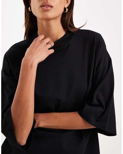Vero Moda Black Oversized Drop Shoulder T-shirt