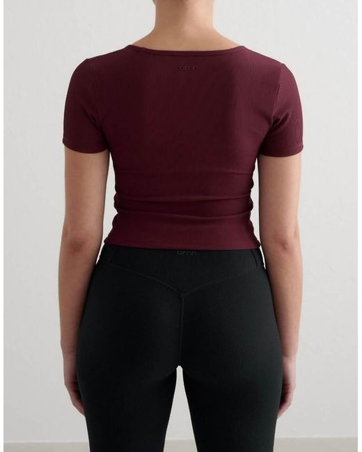 Aim'n Red Cherry Ribbed Performance Short Sleeve