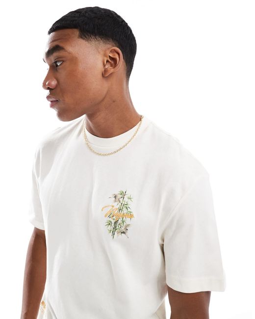 River Island – naha – t-shirt in White für Herren