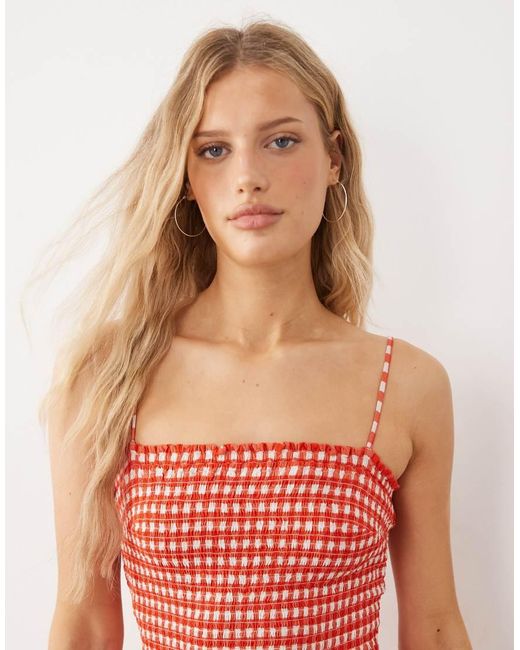 Free People White Sundance Shirred Strappy Top
