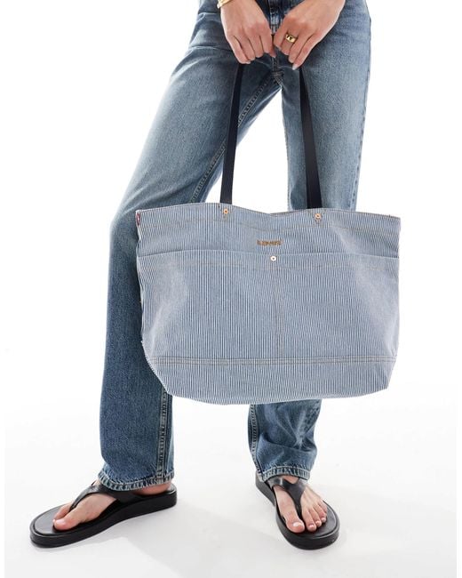 Levi's Blue Heritage Tote Bag With Logo
