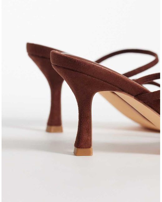 Glamorous Pink Barely There Heeled Sandals With