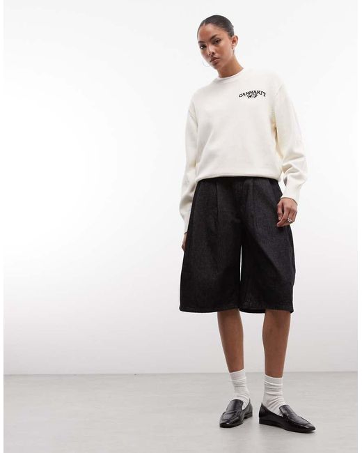 Carhartt White hugging Cats Knitted Jumper