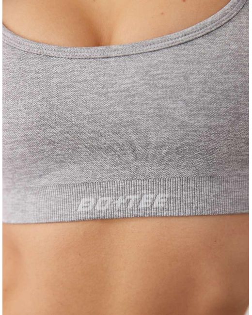 BO+TEE Gray Bo+tee Super Sculpt Seamless Backless Sports Bra Co-ord