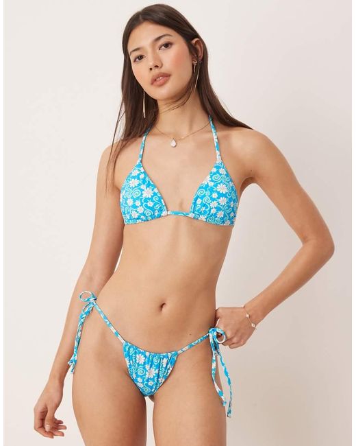 Dippin' Daisy's Blue Dippin Daisys Tie Side Bikini Bottom
