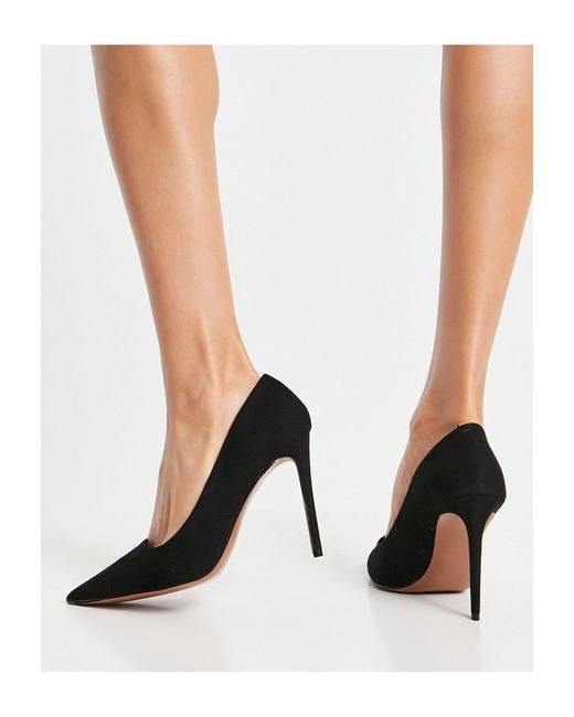 black suede pointed heels