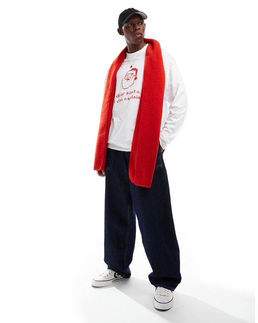 ASOS – langärmliges oversize-shirt in White für Herren