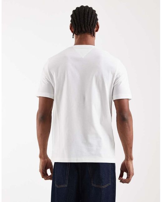 Tommy Hilfiger White Chest Graphic Regular Fit T-Shirt for men