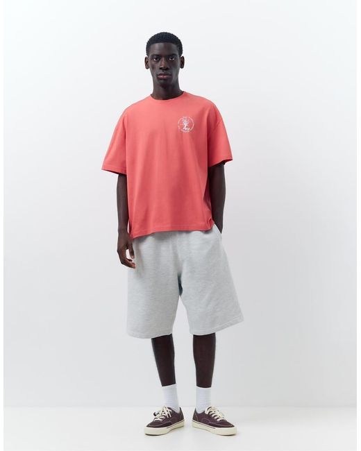 Pull&Bear Red Atlantic Reef T-shirt for men