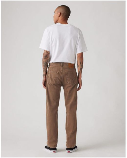 Levi's White 555 Relaxed Straight Jeans for men