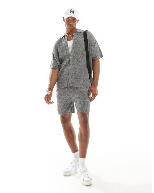 ASOS Gray Co-ord Knitted Shorts for men
