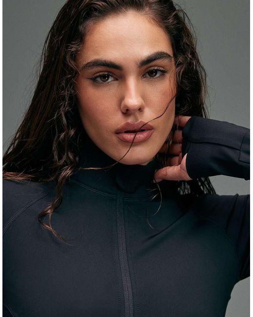 4505 Gray Icon Active Zip Up Sculpting Long Sleeve Jacket With Zip Pockets