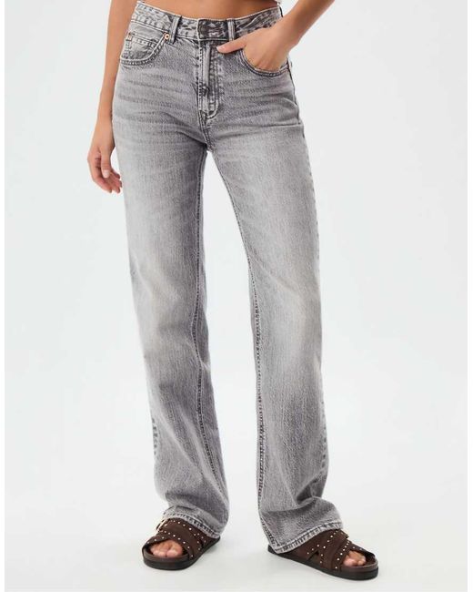 Stradivarius White Tall D98 Straight Leg Jeans
