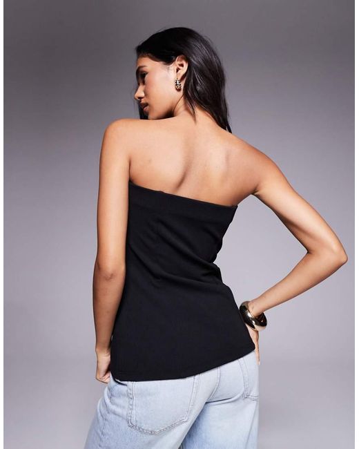 Brave Soul Elegant Bandeau-Gilet in het Black