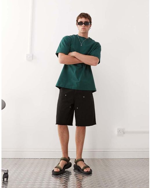 Weekday Green Oversized T-shirt for men