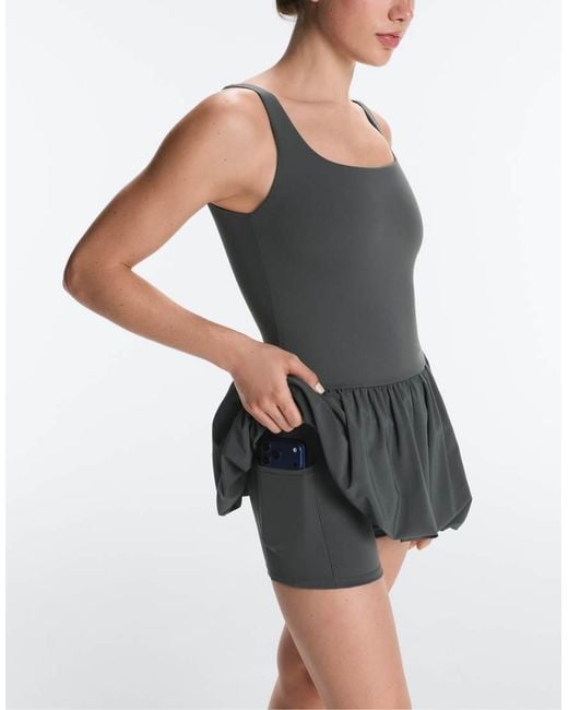 Oysho Black Comfortlux Short Balloon Dress