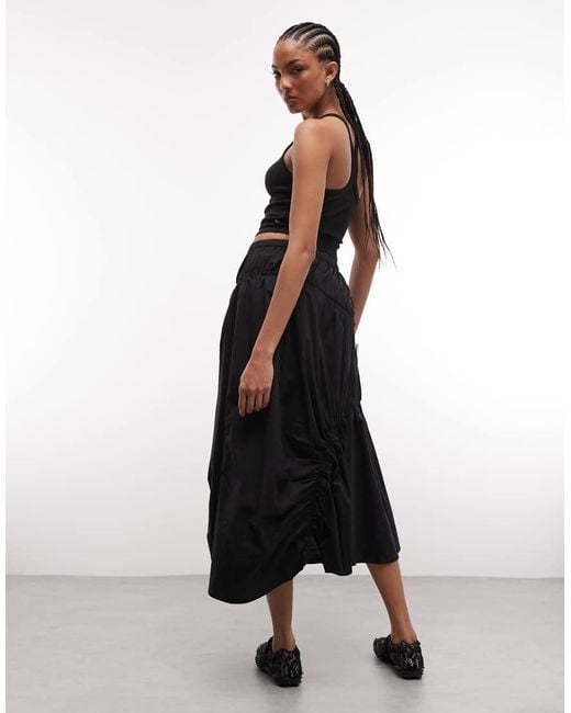 Collusion Black Channel Maxi Skirt