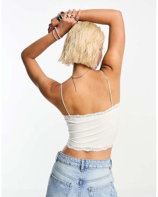 ONLY White Seamless Lace Cami
