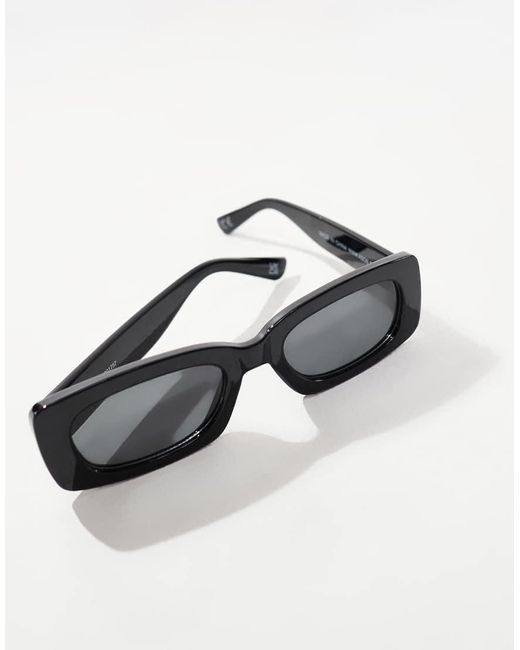 Occhiali Da Sole Neri Medi Squadrati di ASOS in Gray