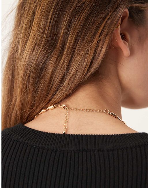 ASOS Black – limited edition – torque – e choker-halskette mit halbedelstein
