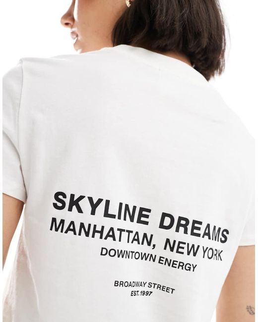 Bershka White Soho Oversized Tee