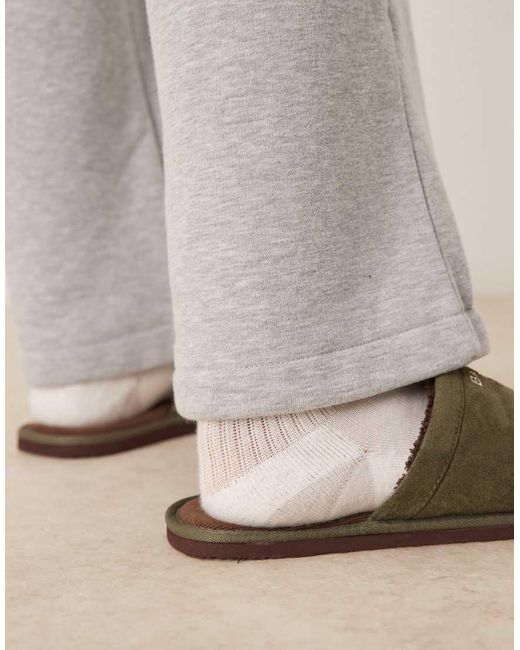 Barbour Green Everitt Mule Slipper for men
