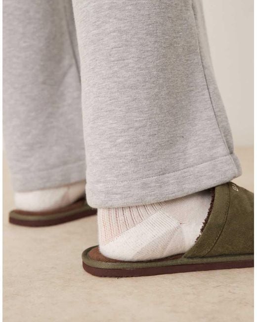 Barbour Green Everitt Mule Slipper for men