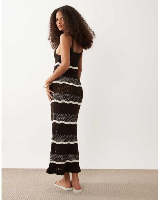 Miss Selfridge White Crochet Maxi Dress