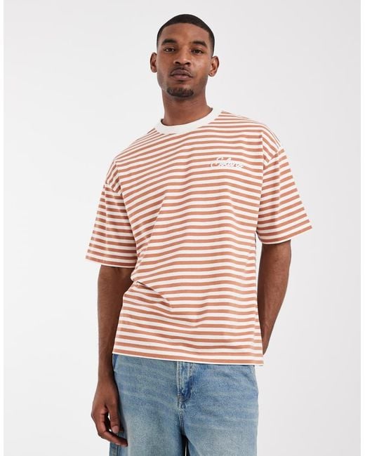 ASOS Pink Heavyweight Oversized T-Shirt for men