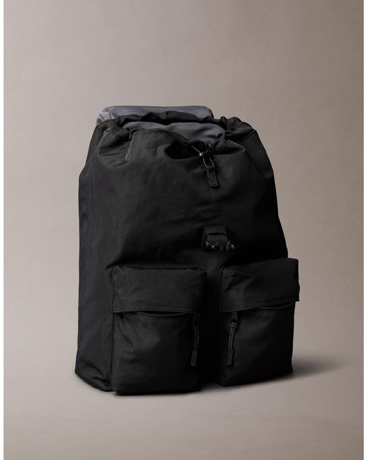 Calvin Klein Black Nylon Pocket Backpack for men